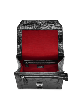 Lancel A10930 - VACHETTE CROCO - NOIR lancel-ninon-sac à rabat m Sacs à mains