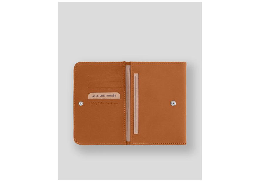 Les Ateliers Foures B46 - CUIR DE VACHETTE - LION fourès-baroudeuse-porte papiers porte cartes