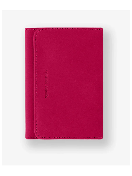 Les Ateliers Foures B46 - CUIR DE VACHETTE - HIBISCU fourès-baroudeuse-porte papiers porte cartes