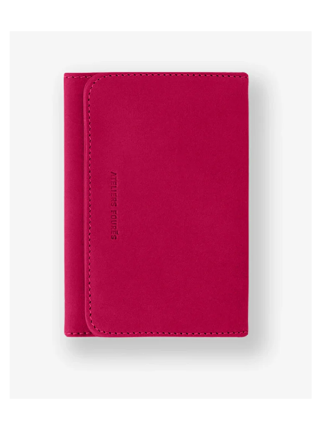 Les Ateliers Foures B46 - CUIR DE VACHETTE - HIBISCU fourès-baroudeuse-porte papiers porte-cartes