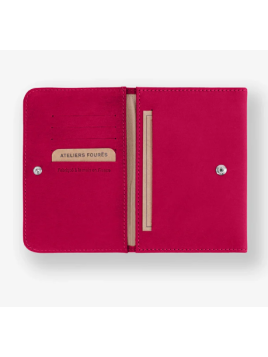 Les Ateliers Foures B46 - CUIR DE VACHETTE - HIBISCU fourès-baroudeuse-porte papiers porte cartes