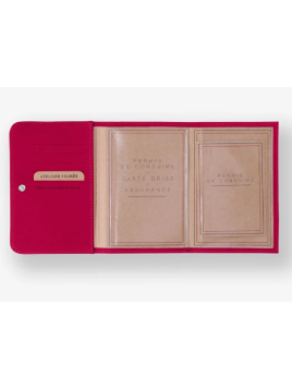 Les Ateliers Foures B46 - CUIR DE VACHETTE - HIBISCU fourès-baroudeuse-porte papiers porte cartes