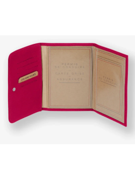 Les Ateliers Foures B46 - CUIR DE VACHETTE - HIBISCU fourès-baroudeuse-porte papiers porte cartes