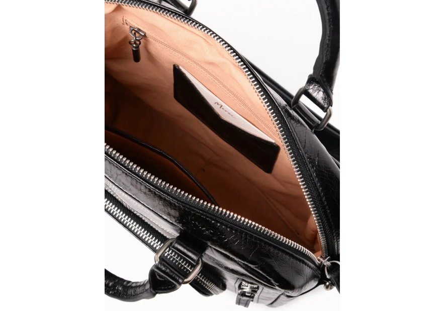 Nat & Nin MINI MACY - CUIR DE VACHETTE - N mini macy porté travers Sacs à mains