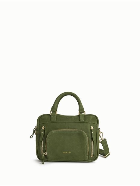 Nat & Nin MINI MACY - CUIR DE VACHETTE - V mini macy porté travers sacs-a-mains