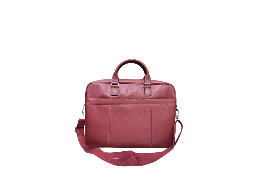 Katana 69356 - CUIR DE VACHETTE - ROUGE katana jo grainée porte documents 17" Sac business