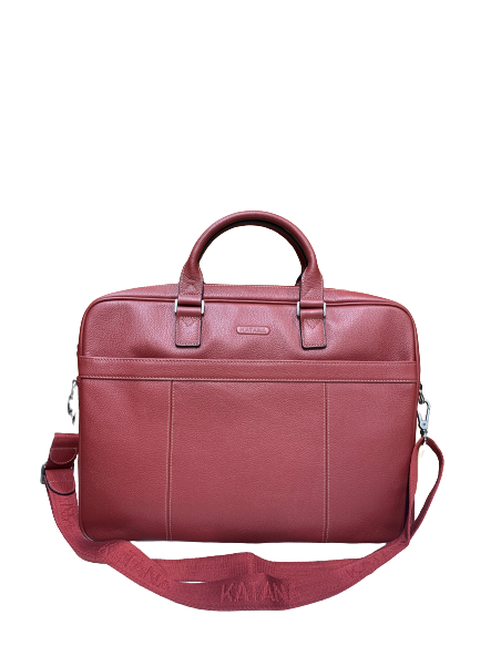 Katana 69356 - CUIR DE VACHETTE - ROUGE katana jo grainée porte documents 17" Sac business