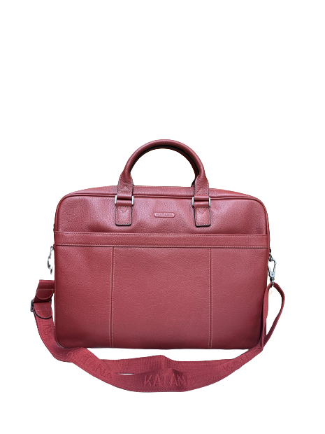 Katana 69356 - CUIR DE VACHETTE - ROUGE katana jo grainée porte documents 17" sac-business