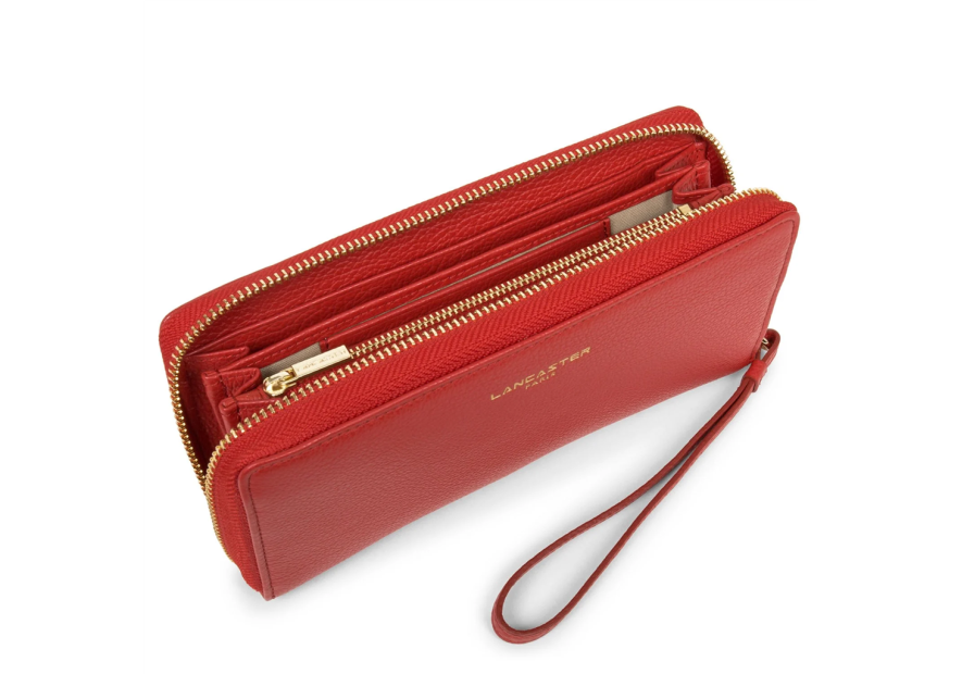 Lancaster 129-18 - VACH.FOULONNÉ - ROUGE Dune - Portefeuille pmpb femme
