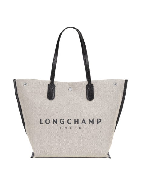 Longchamp 10090/HSG - TOILE ET CUIR. - ECR essential toile cabas l sac-a-main-shopping-toile-ou-cuir