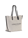 Longchamp 10090/HSG - TOILE ET CUIR. - ECR essential toile cabas l sac-a-main-shopping-toile-ou-cuir