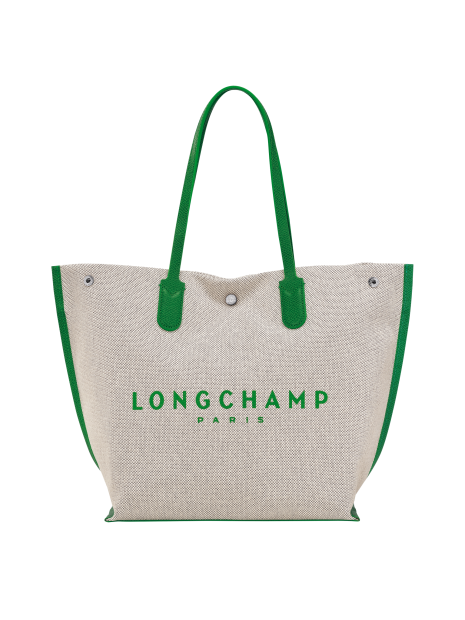 Longchamp 10090/HSG - TOILE ET CUIR. - VER essential toile cabas l sac-a-main-shopping-toile-ou-cuir