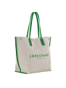 Longchamp 10090/HSG - TOILE ET CUIR. - VER essential toile cabas l sac-a-main-shopping-toile-ou-cuir