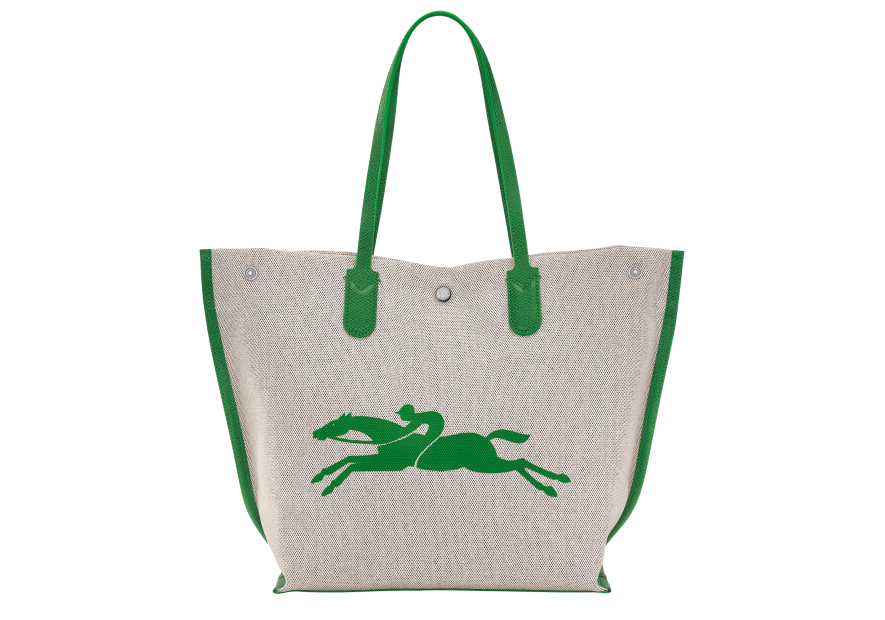 Longchamp 10090/HSG - TOILE ET CUIR. - VER essential toile cabas l shopping