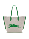 Longchamp 10090/HSG - TOILE ET CUIR. - VER essential toile cabas l sac-a-main-shopping-toile-ou-cuir