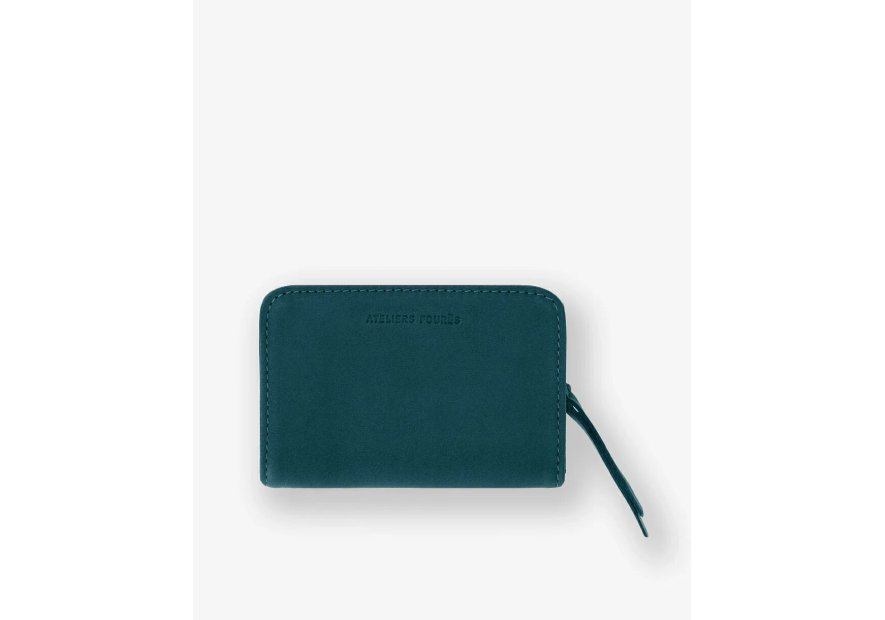 Les Ateliers Foures B23 - CUIR DE VACHETTE - LAGON porte monnaie et billet zip dos à dos mixte pmpb