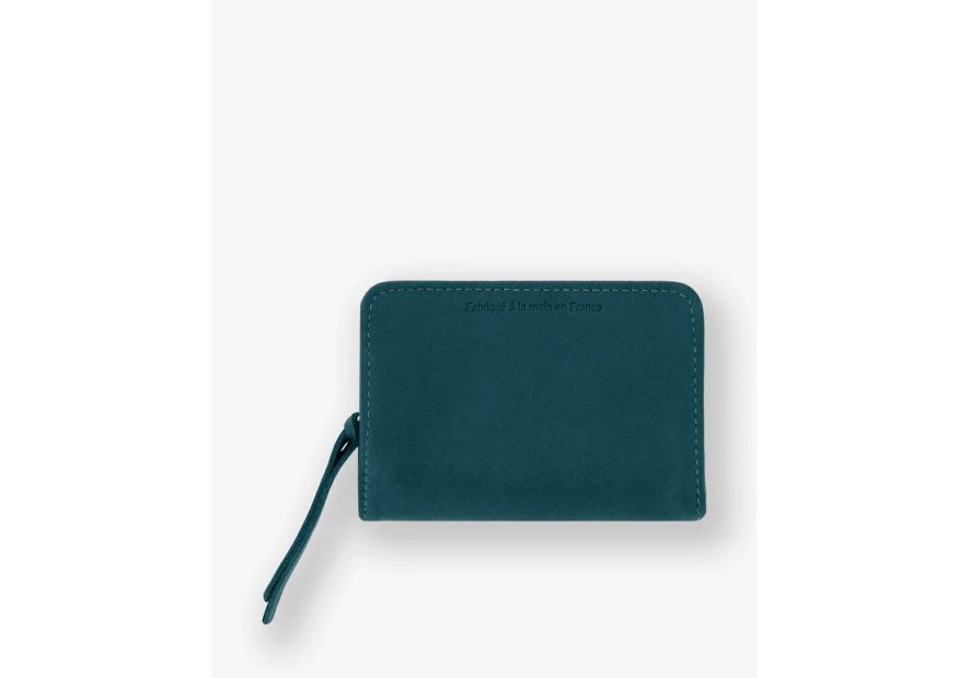 Les Ateliers Foures B23 - CUIR DE VACHETTE - LAGON porte monnaie et billet zip dos à dos mixte pmpb