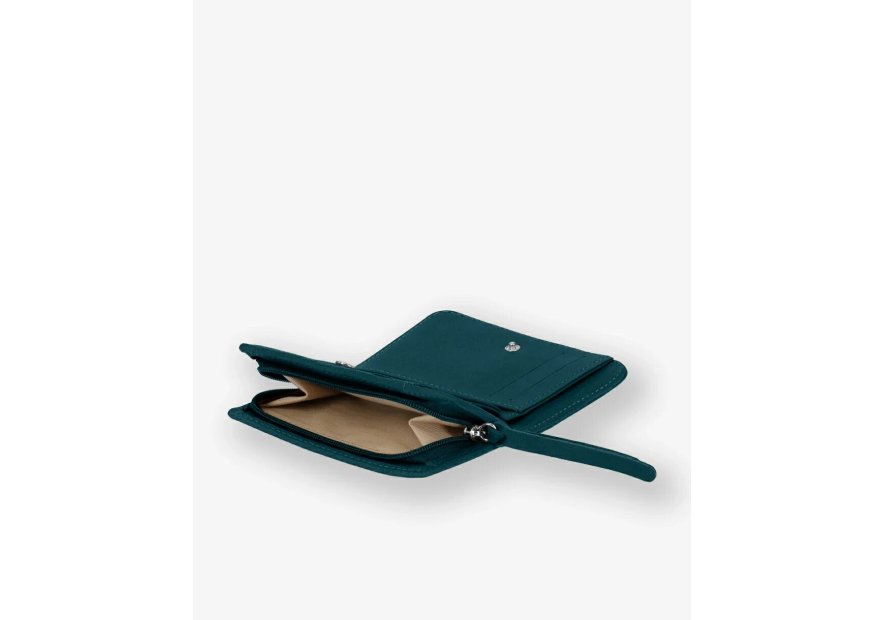 Les Ateliers Foures B23 - CUIR DE VACHETTE - LAGON porte monnaie et billet zip dos à dos mixte pmpb