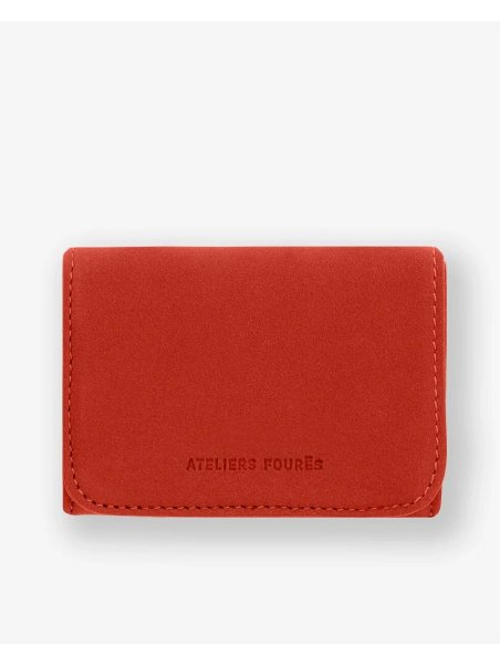 Les Ateliers Foures B24 - CUIR DE VACHETTE - ORANGE. porte monnaie et billet boite les ateliers fourès pmpb