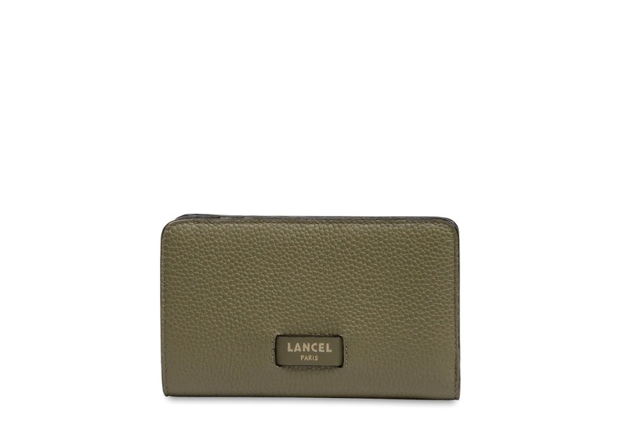 Lancel A11123 - CUIR DE VACHETTE - KAKI Ninon de Lancel - Portefeuille compact pmpb femme