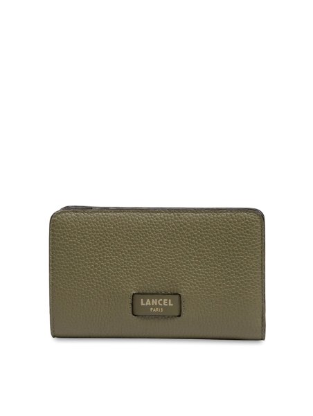 Lancel A11123 - CUIR DE VACHETTE - KAKI Ninon de Lancel - Portefeuille compact pmpb femme