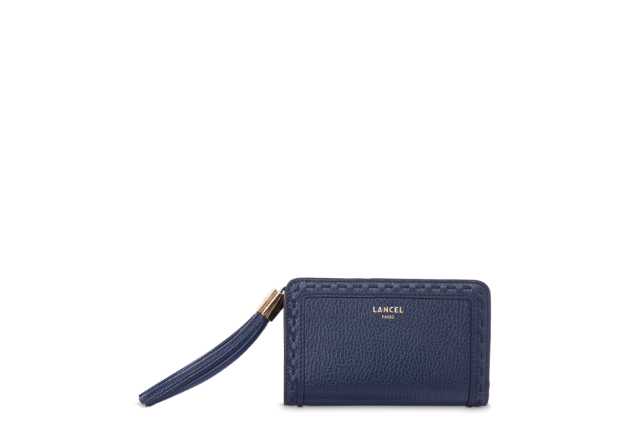 Lancel A11136 - CUIR DE VACHETTE - BLEU Premier Flirt de Lancel - Portefeuille compact pmpb femme