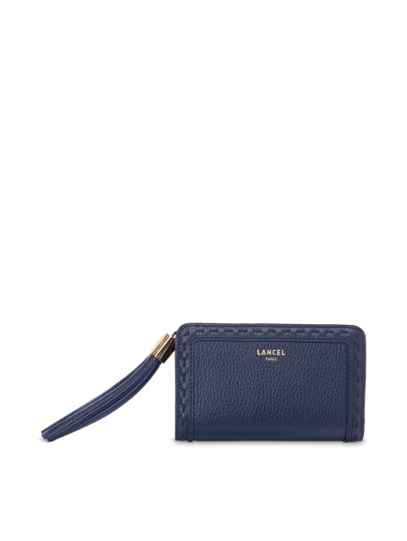 Lancel A11136 - CUIR DE VACHETTE - BLEU Premier Flirt de Lancel - Portefeuille compact pmpb femme