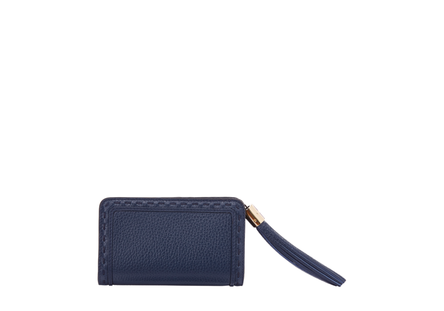 Lancel A11136 - CUIR DE VACHETTE - BLEU Premier Flirt de Lancel - Portefeuille compact pmpb femme