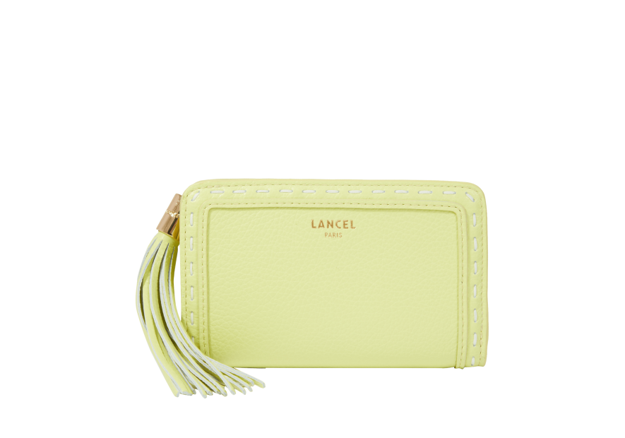 Lancel A11136 - CUIR DE VACHETTE - CITR Premier Flirt de Lancel - Portefeuille compact pmpb femme