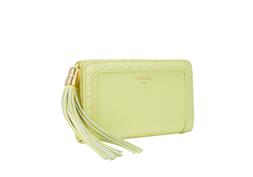Lancel A11136 - CUIR DE VACHETTE - CITR Premier Flirt de Lancel - Portefeuille compact pmpb femme