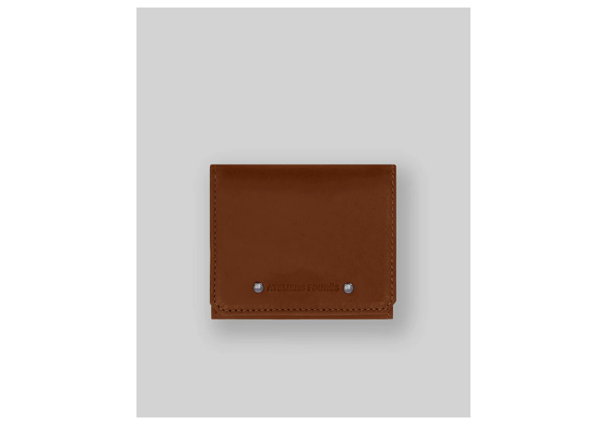 Les Ateliers Foures 9147 - CUIR DE VACHETTE - FAUVE Porte-monnaie/ Porte-billets pmpb