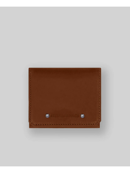 Les Ateliers Foures 9147 - CUIR DE VACHETTE - FAUVE Porte-monnaie/ Porte-billets pmpb