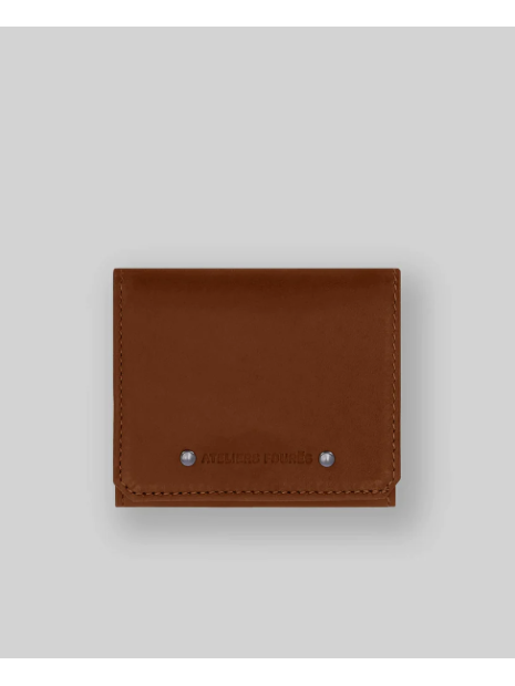 Les Ateliers Foures 9147 - CUIR DE VACHETTE - FAUVE Porte-monnaie/ Porte-billets pmpb