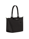 Longchamp 1899919 - POLYESTER RECYCLÉ - NO sac shopping l pliage green format a4 sac-a-main-shopping-toile-ou-cuir