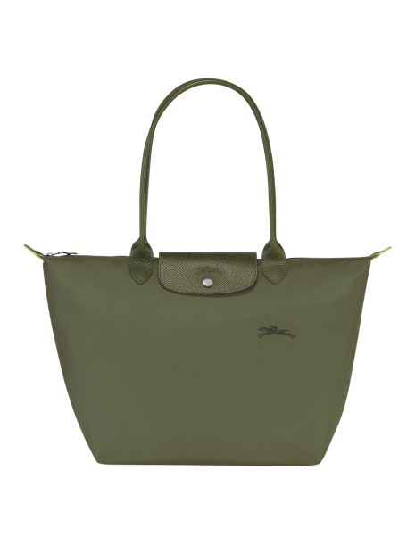 Longchamp 1899919 - POLYESTER RECYCLÉ - FO sac shopping l pliage green format a4 sac-a-main-shopping-toile-ou-cuir