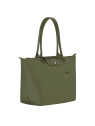 Longchamp 1899919 - POLYESTER RECYCLÉ - FO sac shopping l pliage green format a4 sac-a-main-shopping-toile-ou-cuir