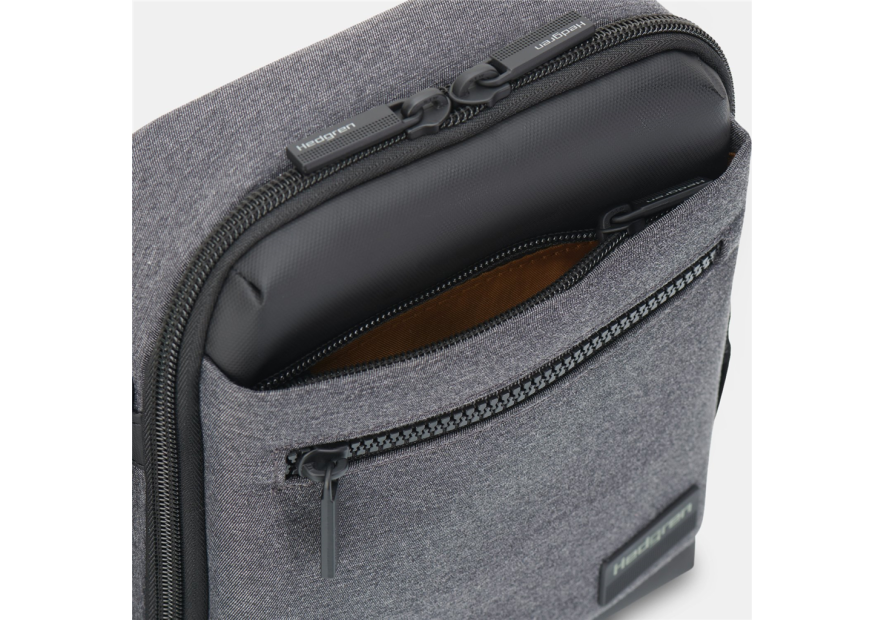 Hedgren HNXT01/APP - TWILL NYLON - GREY sac homme taille s next bandoulière sacoche homme