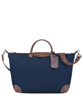 Longchamp 1624080 - POLYESTER/CUIR - BLEU. sac de voyage boxford l longchamp