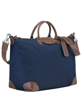 Longchamp 1624080 - POLYESTER/CUIR - BLEU. sac de voyage boxford l longchamp