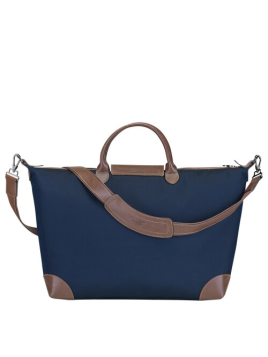 Longchamp 1624080 - POLYESTER/CUIR - BLEU. sac de voyage boxford l longchamp