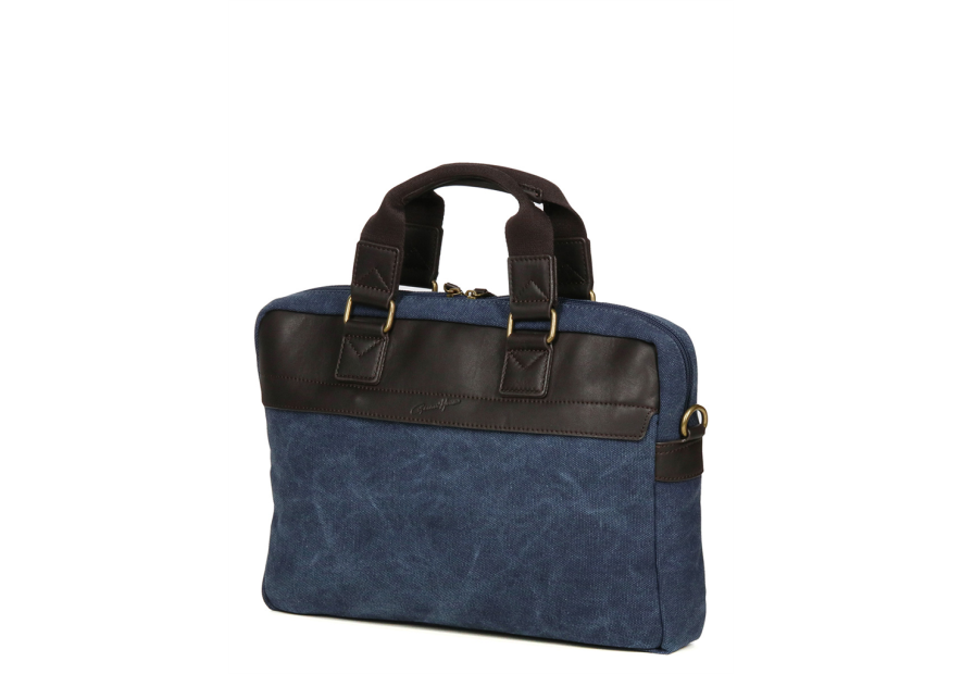 Gerard Henon 22379 - COTON ET CUIR - MARINE safari porte documents s Sac business