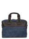 Gerard Henon 22379 - COTON ET CUIR - MARINE safari porte documents s sac-business
