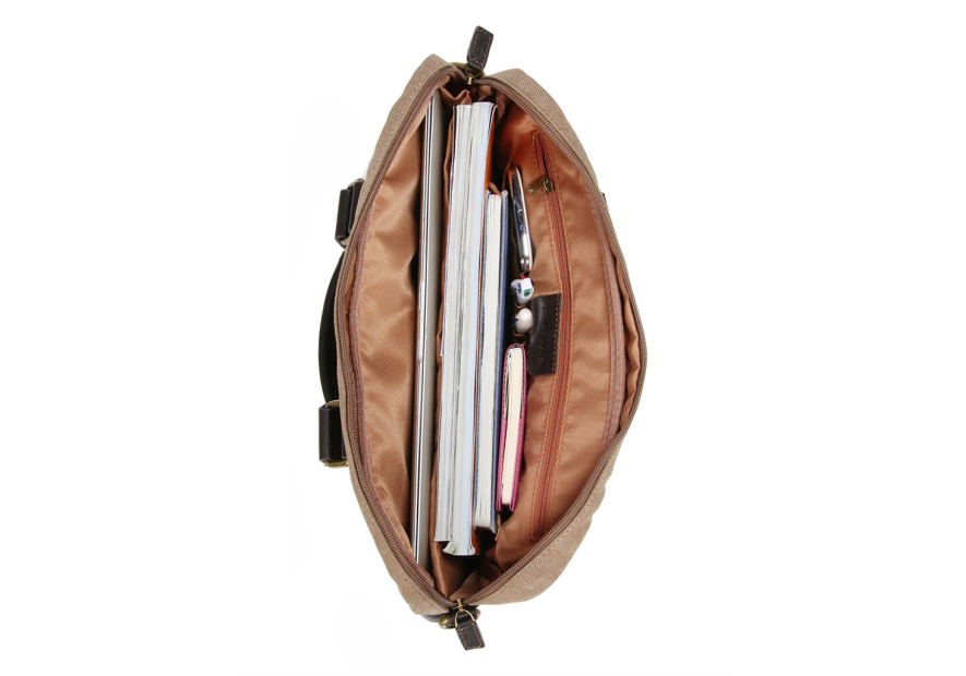 Gerard Henon 22379 - COTON ET CUIR - MARRON safari porte documents s Sac business