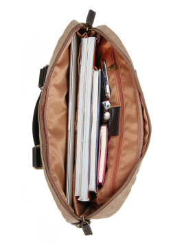 Gerard Henon 22379 - COTON ET CUIR - MARRON safari porte documents s Sac business