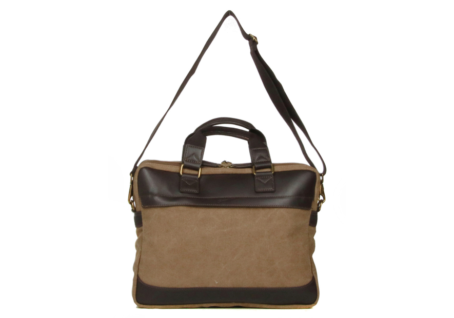 Gerard Henon 22381 - COTON ET CUIR - MARRON porte documents 15" safari Sac business