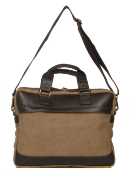 Gerard Henon 22381 - COTON ET CUIR - MARRON porte documents 15" safari Sac business