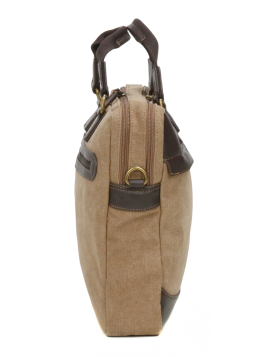 Gerard Henon 22381 - COTON ET CUIR - MARRON porte documents 15" safari Sac business