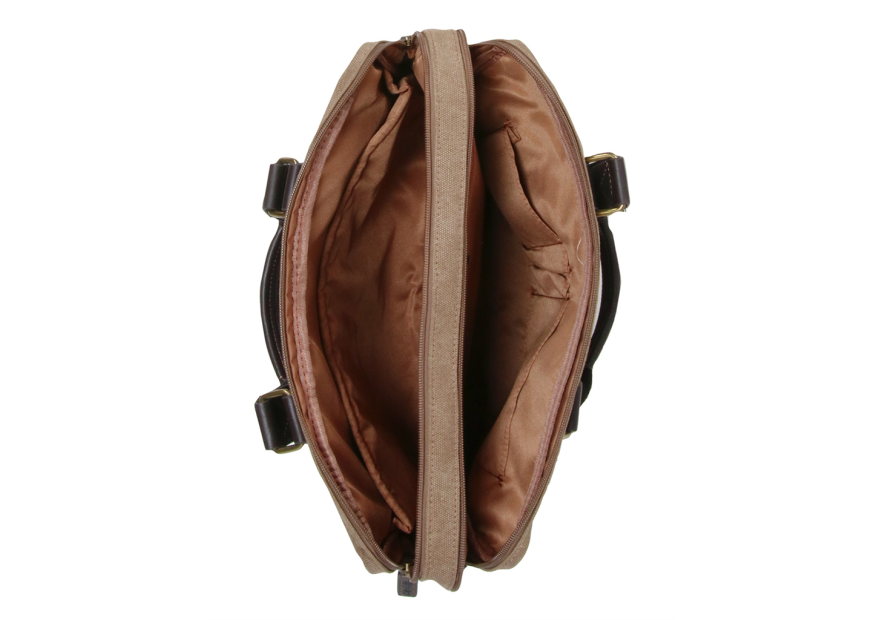 Gerard Henon 22381 - COTON ET CUIR - MARRON porte documents 15" safari Sac business