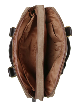 Gerard Henon 22381 - COTON ET CUIR - MARRON porte documents 15" safari Sac business