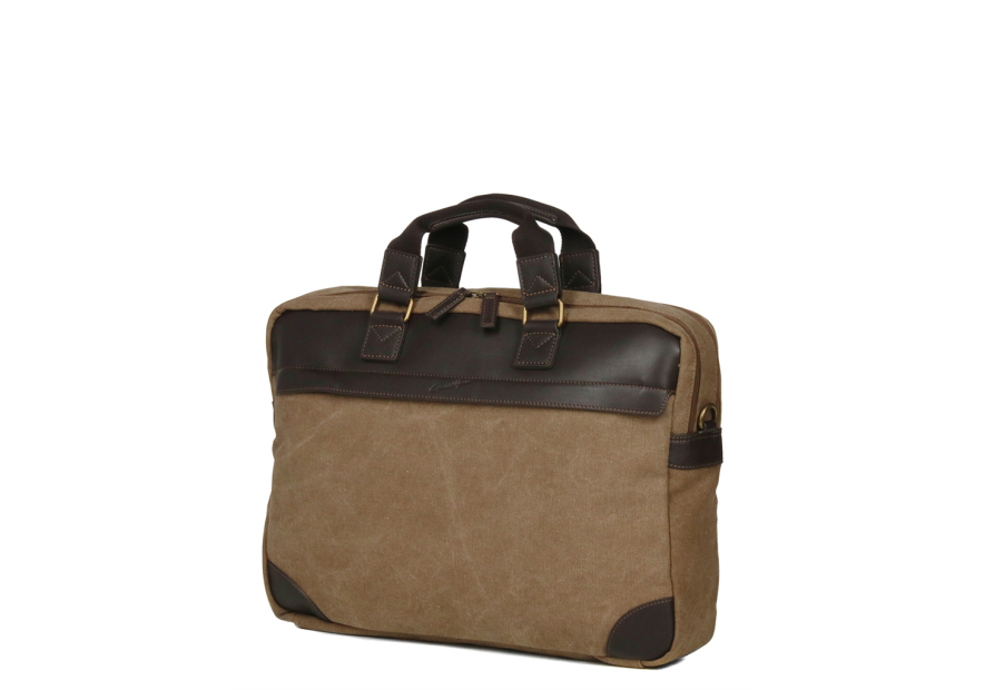 Gerard Henon 22384 - COTON ET CUIR - MARRON safari porte documents 17" Sac business